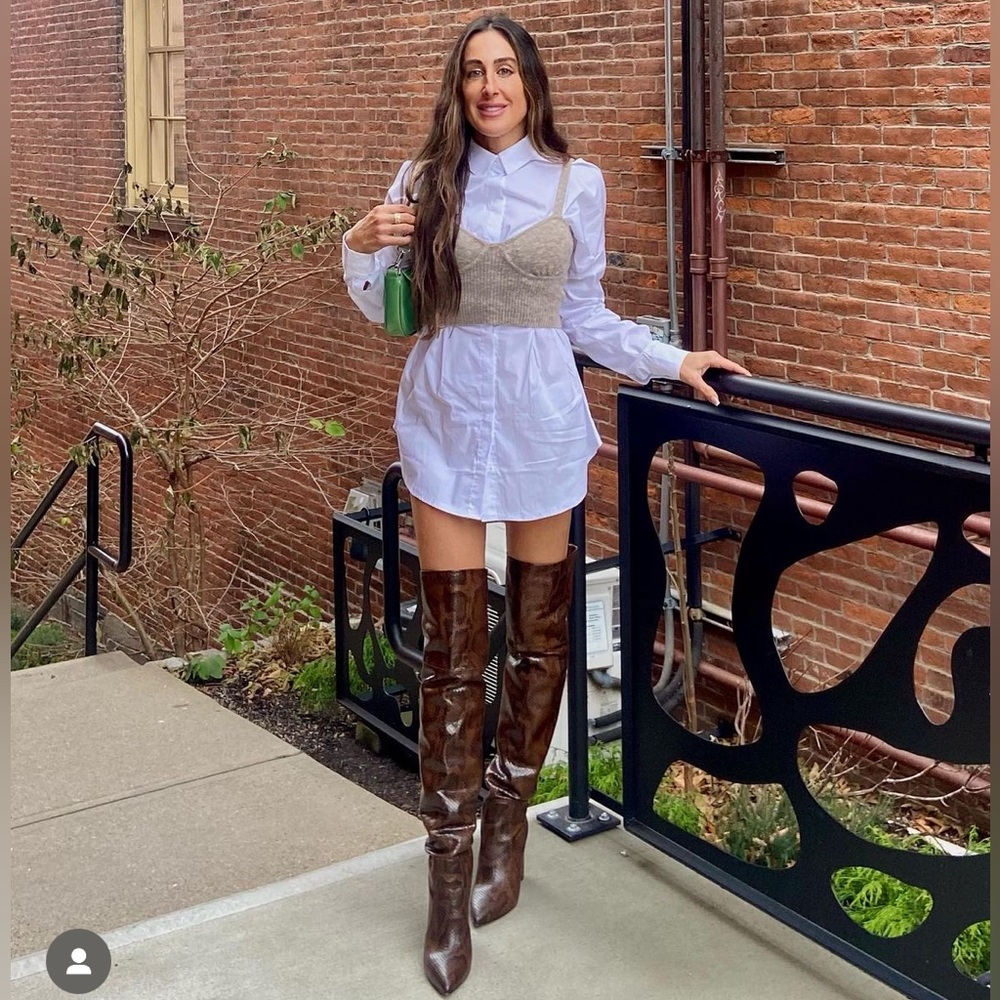 Paris Texas Python Over The Knee Boot Chocolate B… - image 7